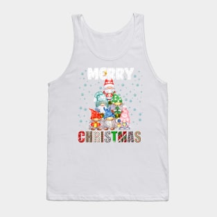 Merry Christmas Gnome Family Funny Xmas Tree Women Men Kids Tank Top